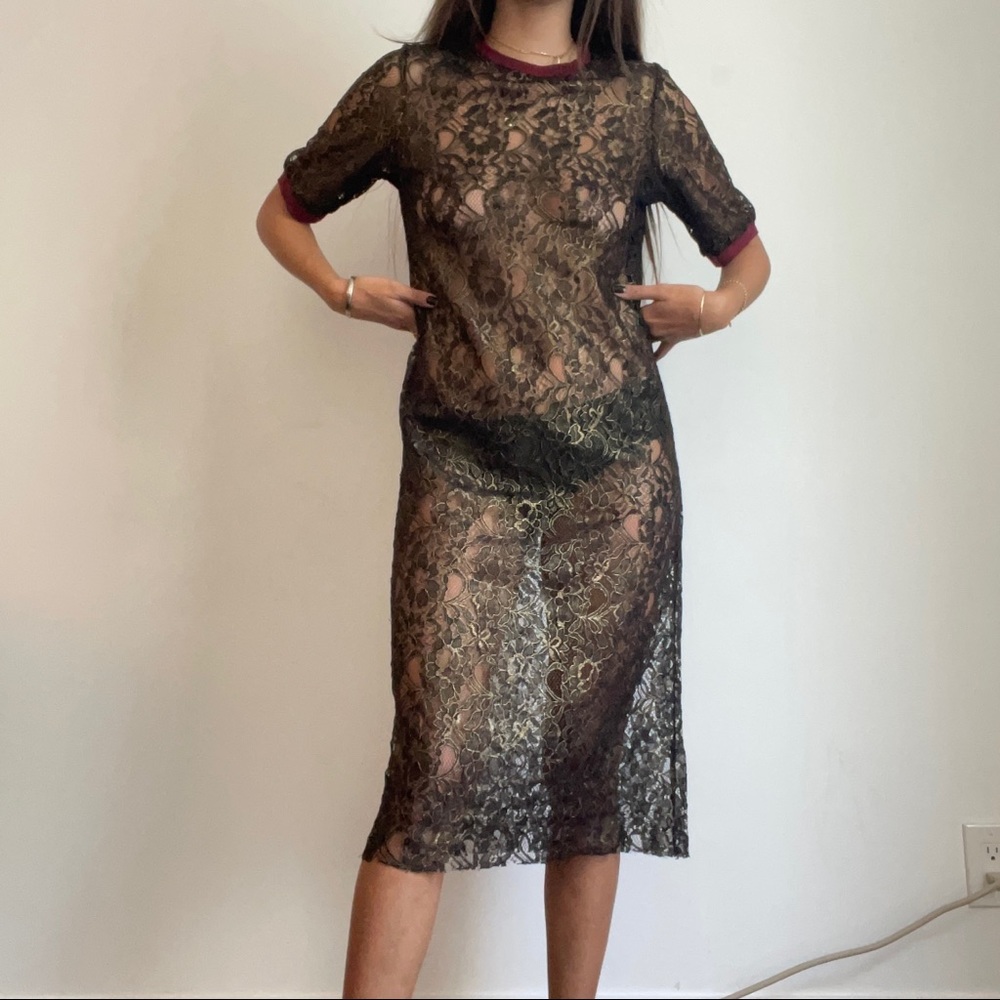 Zara sheer tunic dress